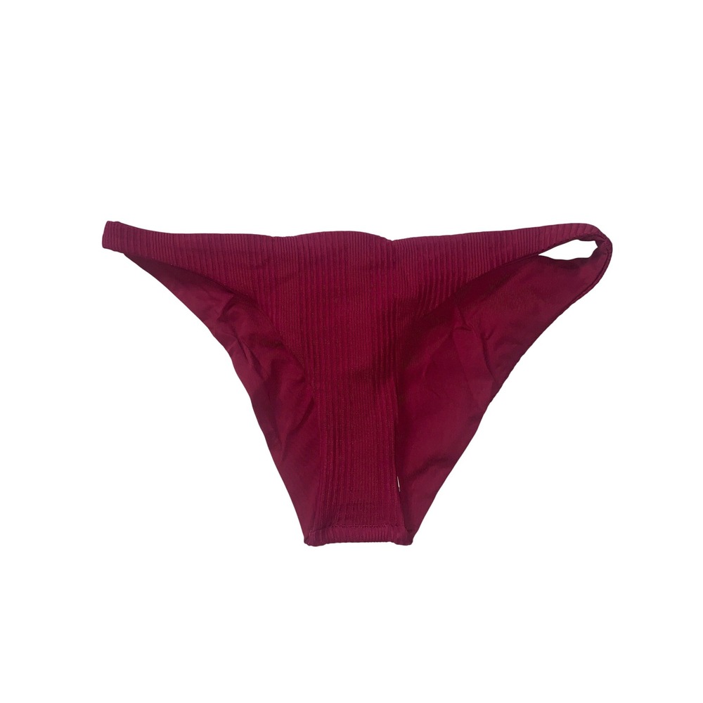 L Space‎ Camacho Ribbed Bikini Bottoms Swimwear Red